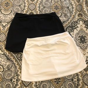2 Girl’s Skorts, black and white, girls size large 14